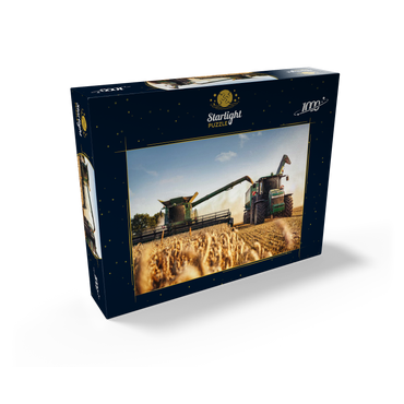 Combine combine and tractor for wheat field 1000 Jigsaw Puzzle box view1