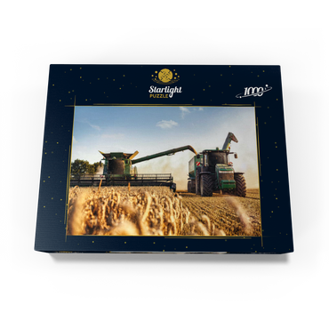 Combine combine and tractor for wheat field 1000 Jigsaw Puzzle box view1