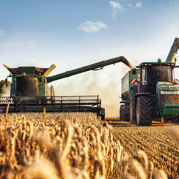 Combine combine and tractor for wheat field 1000 Jigsaw Puzzle 3D Modell