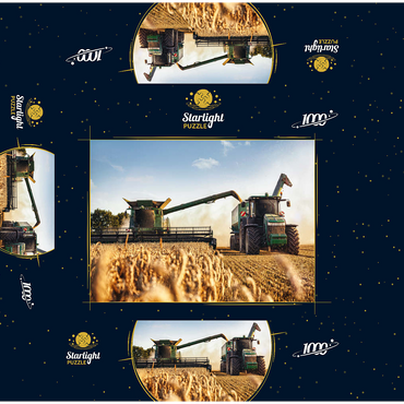 Combine combine and tractor for wheat field 1000 Jigsaw Puzzle box 3D Modell