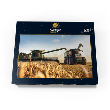 Combine combine and tractor for wheat field 100 Jigsaw Puzzle box view1
