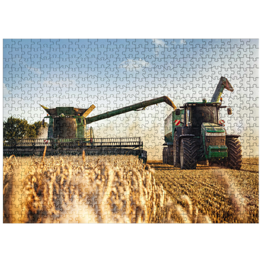puzzleplate Combine combine and tractor for wheat field 500 Jigsaw Puzzle