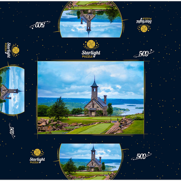Church on the top of the rock in Branson Missouri 500 Jigsaw Puzzle box 3D Modell