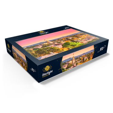 Santa Fe, New Mexico, USA Downtown skyline at dusk. 100 Jigsaw Puzzle box view1