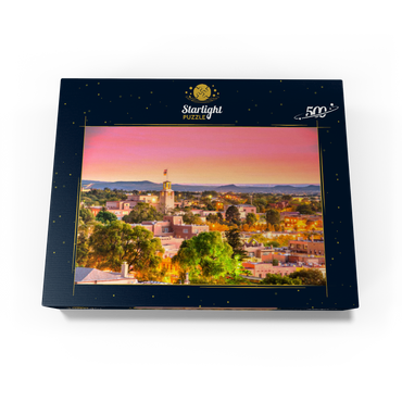 Santa Fe, New Mexico, USA Downtown skyline at dusk. 500 Jigsaw Puzzle box view1