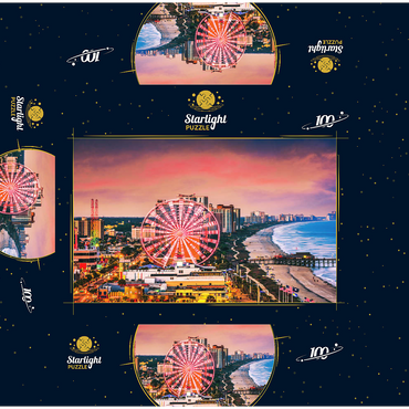 Myrtle Beach, South Carolina, USA City skyline. 100 Jigsaw Puzzle box 3D Modell