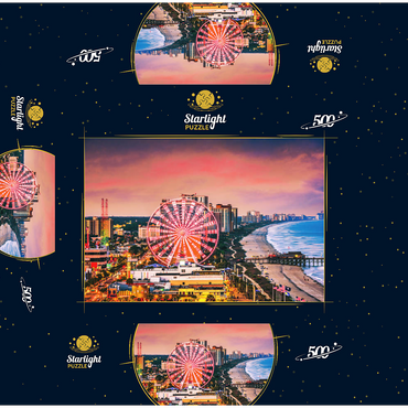 Myrtle Beach, South Carolina, USA City skyline. 500 Jigsaw Puzzle box 3D Modell