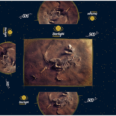 Dinosaurir fossil (Tyrannosaurus Rex) from archaeologists 500 Jigsaw Puzzle box 3D Modell