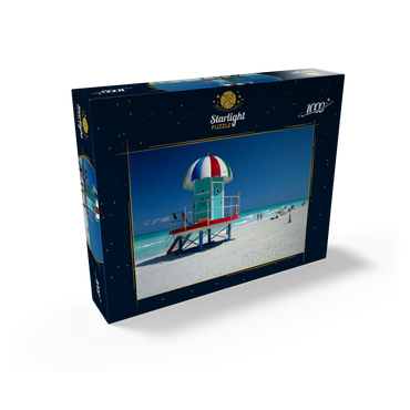 Lifeguard cottage on the beach, Miami Beach, Florida, USA 1000 Jigsaw Puzzle box view1
