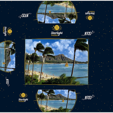 Honolulu, Oahu, Hawaii, USA 1000 Jigsaw Puzzle box 3D Modell