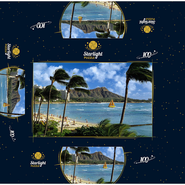Honolulu, Oahu, Hawaii, USA 100 Jigsaw Puzzle box 3D Modell