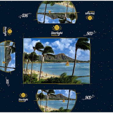 Honolulu, Oahu, Hawaii, USA 500 Jigsaw Puzzle box 3D Modell