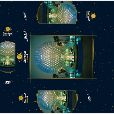 Spaceship Earth, Epcot Center 500 Jigsaw Puzzle box 3D Modell
