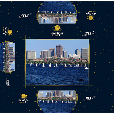 Boston skyline, Massachusetts, USA 1000 Jigsaw Puzzle box 3D Modell