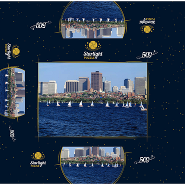 Boston skyline, Massachusetts, USA 500 Jigsaw Puzzle box 3D Modell