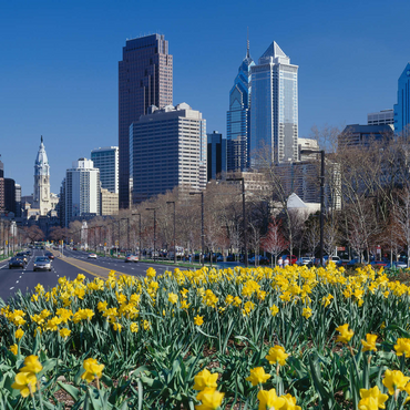 Benjamin Franklin Parkway with Skline and City Hall, Philadelphia, Pennsylvania, USA 500 Jigsaw Puzzle 3D Modell