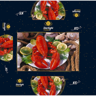 Lobster 100 Jigsaw Puzzle box 3D Modell