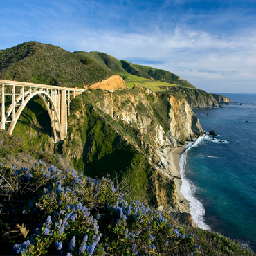 Coast on Highway One near Big Sur, California, USA 100 Jigsaw Puzzle 3D Modell