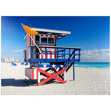 puzzleplate Lifeguard station in South Beach in Miami Beach, Florida, USA 1000 Jigsaw Puzzle