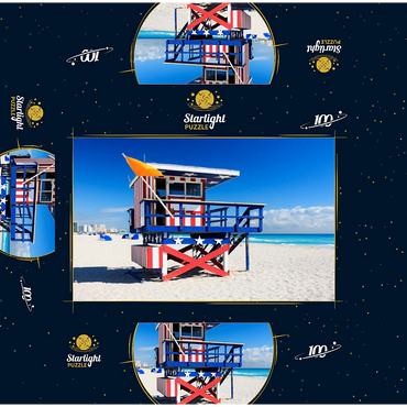 Lifeguard station in South Beach in Miami Beach, Florida, USA 100 Jigsaw Puzzle box 3D Modell