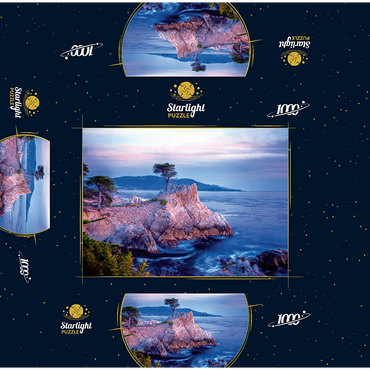 Lonely Cypress, Monterey cypress tree on Pacific coast near Carmel 1000 Jigsaw Puzzle box 3D Modell