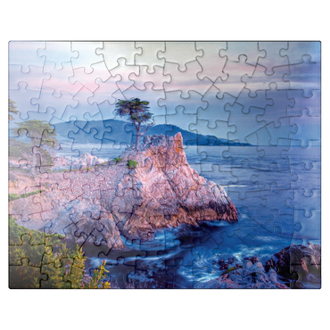 puzzleplate Lonely Cypress, Monterey cypress tree on Pacific coast near Carmel 100 Jigsaw Puzzle