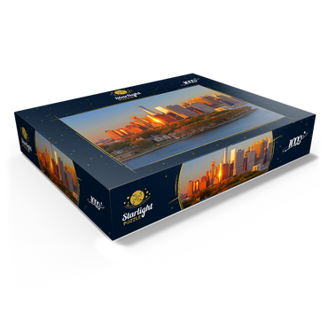 Governors Island with One World Trade Center and Manhattan skyline, New York City, New York, USA 1000 Jigsaw Puzzle box view1