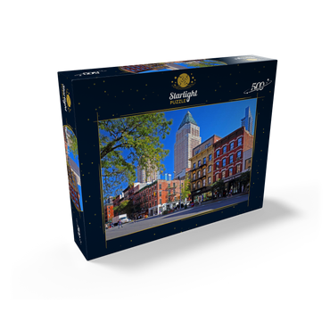 Ninth Avenue with typical houses with fire escapes in Midtown Manhattan, New York City, New York, USA 500 Jigsaw Puzzle box view1