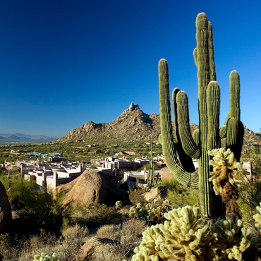 Four Seasons Hotel complex with Pinnacle Peak, Scottsdale, Arizona, USA 1000 Jigsaw Puzzle 3D Modell