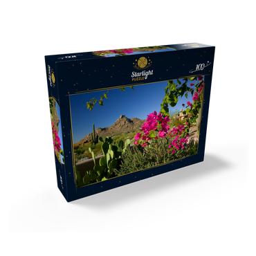 Bougainvillea with Pinnacle Peak, Scottsdale, Arizona, USA 100 Jigsaw Puzzle box view1