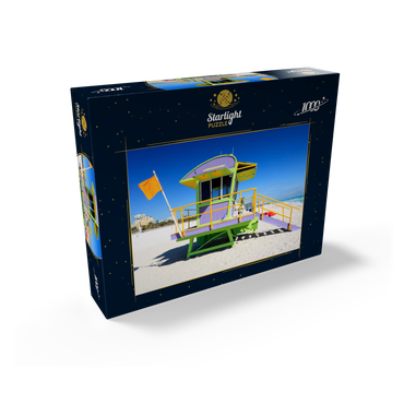 Lifeguard station in South Beach in Miami Beach, Florida, USA 1000 Jigsaw Puzzle box view1
