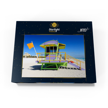 Lifeguard station in South Beach in Miami Beach, Florida, USA 1000 Jigsaw Puzzle box view1