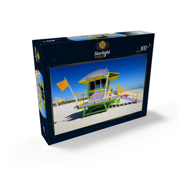 Lifeguard station in South Beach in Miami Beach, Florida, USA 100 Jigsaw Puzzle box view1
