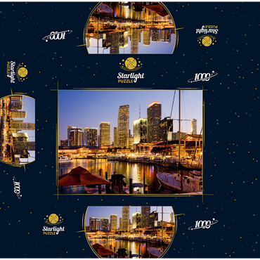 Marina at Bayside Marketplace in Downtown Miami, Florida, USA 1000 Jigsaw Puzzle box 3D Modell