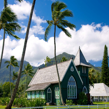 Waioli Huiia Church, Hanalei, Kauai Island, Hawaii, USA 100 Jigsaw Puzzle 3D Modell