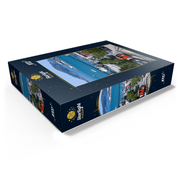 Cable Car with Fisherman's Wharf and Alcatraz Island, San Francisco, California, USA 1000 Jigsaw Puzzle box view1