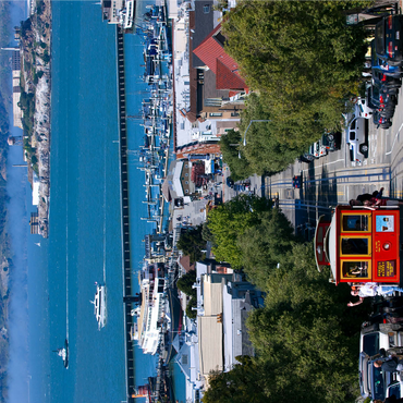 Cable Car with Fisherman's Wharf and Alcatraz Island, San Francisco, California, USA 1000 Jigsaw Puzzle 3D Modell