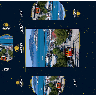 Cable Car with Fisherman's Wharf and Alcatraz Island, San Francisco, California, USA 1000 Jigsaw Puzzle box 3D Modell