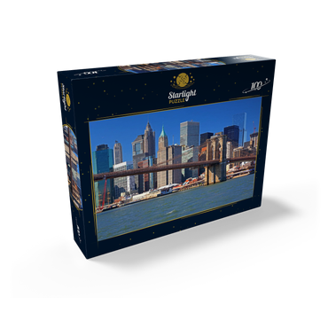 View to Brooklyn Bridge, Manhattan, New York City, New York, USA 100 Jigsaw Puzzle box view1