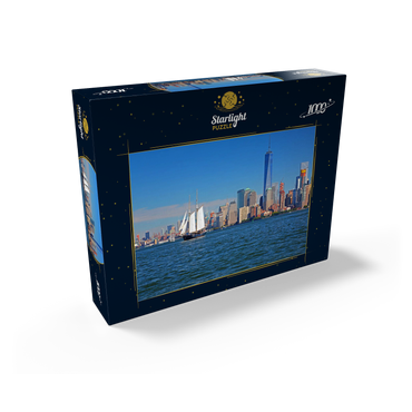 Hudson River to the World Financial Center and One World Trade Center, Manhattan, New York City, New York, USA 1000 Jigsaw Puzzle box view1