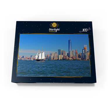Hudson River to the World Financial Center and One World Trade Center, Manhattan, New York City, New York, USA 100 Jigsaw Puzzle box view1