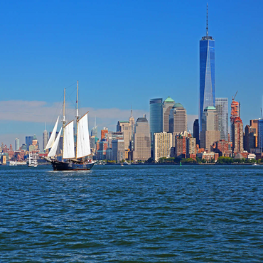 Hudson River to the World Financial Center and One World Trade Center, Manhattan, New York City, New York, USA 100 Jigsaw Puzzle 3D Modell