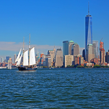 Hudson River to the World Financial Center and One World Trade Center, Manhattan, New York City, New York, USA 500 Jigsaw Puzzle 3D Modell