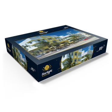 Art Deco Hotels on Ocean Drive in Miami Beach, Florida, USA 100 Jigsaw Puzzle box view1