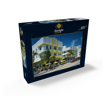 Art Deco Hotels on Ocean Drive in Miami Beach, Florida, USA 500 Jigsaw Puzzle box view1