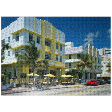 puzzleplate Art Deco Hotels on Ocean Drive in Miami Beach, Florida, USA 500 Jigsaw Puzzle