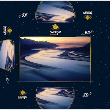 Turnagain Arm, Chugach Mountains, Alaska, USA 100 Jigsaw Puzzle box 3D Modell