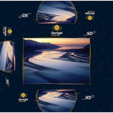 Turnagain Arm, Chugach Mountains, Alaska, USA 500 Jigsaw Puzzle box 3D Modell