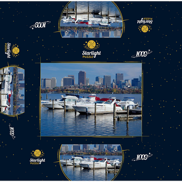Charles River Basin against Skyline, Boston, Massachusetts, USA 1000 Jigsaw Puzzle box 3D Modell