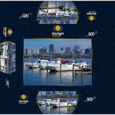 Charles River Basin against Skyline, Boston, Massachusetts, USA 500 Jigsaw Puzzle box 3D Modell